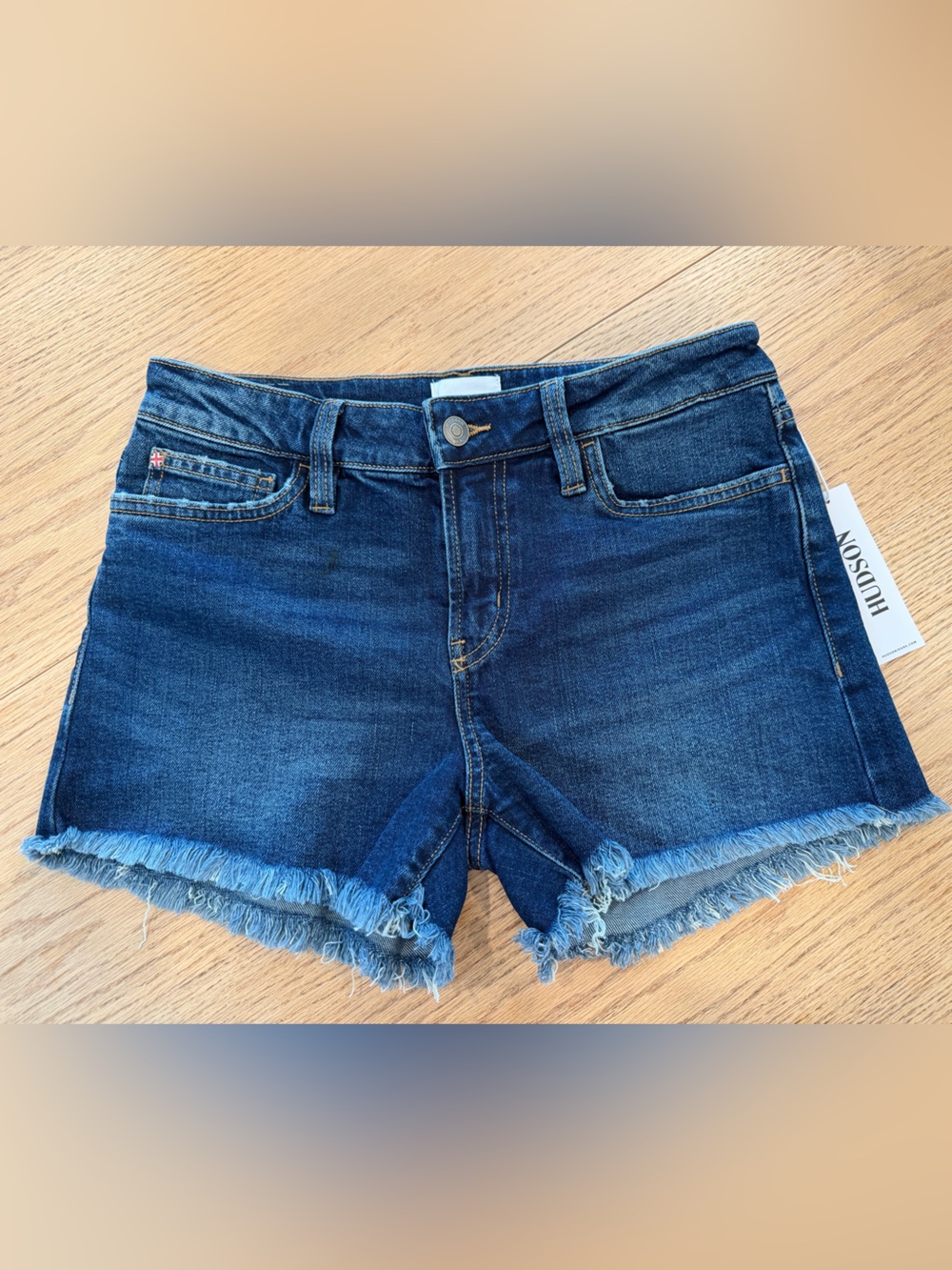 Hudson Jeans Dark Blue Jean Shorts
